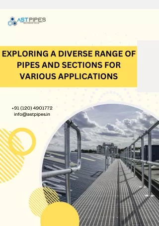 Exploring a Diverse Range of Pipes and Sections for Various Applications