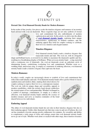 Eternal Chic  Oval Diamond Eternity Bands for Modern Romance