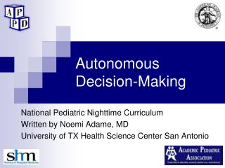 Autonomous Decision-Making