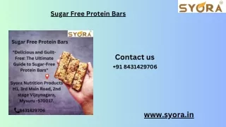 Sugar Free Protein Bars ppt