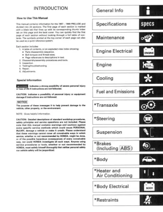 1999 Honda Prelude Service Repair Manual