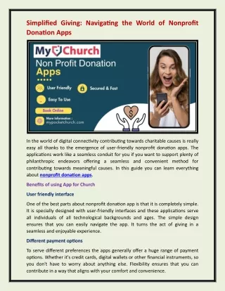 nonprofit donation apps