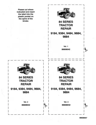 New Holland 9484 Tractor Service Repair Manual