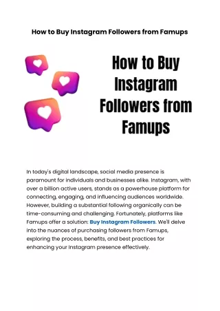 How to Buy Instagram Followers from Famups