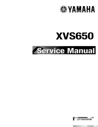 1999 Yamaha XVS650AL ALC V-Star Classic Service Repair Manual