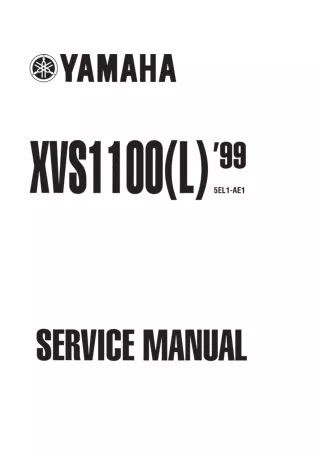 1999 Yamaha XVS1100(L) Service Repair Manual