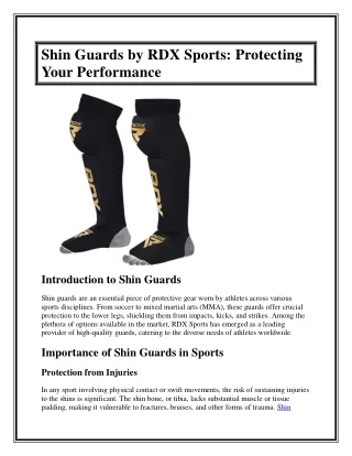 Shin Guards by RDX Sports