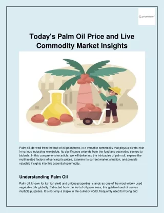 Today's Palm Oil Price and Live Commodity Market Insights