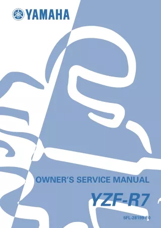 1999 Yamaha YZF-R7 Service Repair Manual