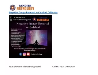 Negative Energy Removal in Carlsbad nearby California