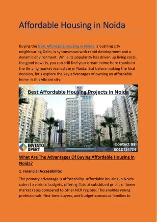 Best Affordable Housing in Noida