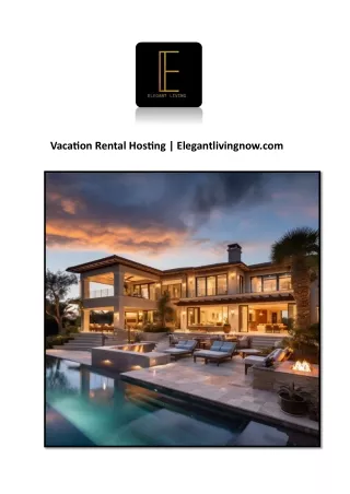 Vacation Rental Hosting | Elegantlivingnow.com