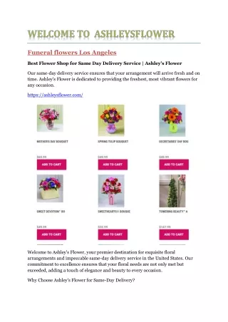 West Hollywood funeral florist