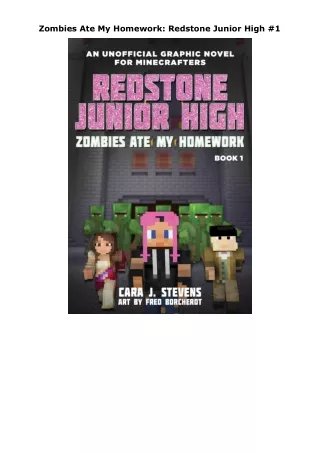 [PDF⚡READ❤ONLINE]  Zombies Ate My Homework: Redstone Junior High #1