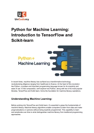 Python for Machine Learning_ Introduction to TensorFlow and Scikit-learn