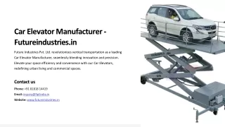 Car Lift Elevator, Hydraulic Car Lift Manufacturers in Ahmedabad