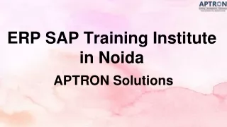 ERP SAP Training Institute in Noida