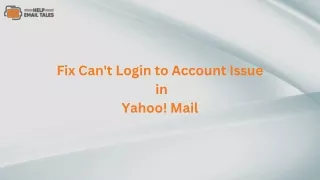 How to Fix Can't Login to Account Issue in Yahoo! Mail