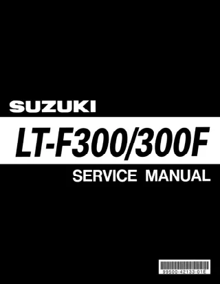 2000 Suzuki LT-F300Y (2 Wheel Drive) ATV Service Repair Manual