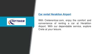 Car Rental Heraklion Airport Creterentcar.com