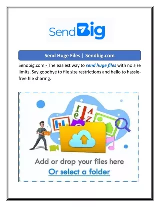 Send Huge Files  Sendbig.com