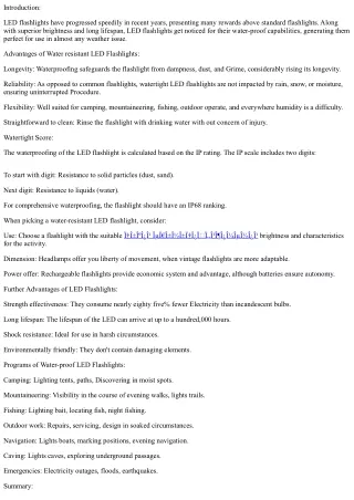 Flashlight Forward: Building a Brighter and More Sustainable Future with LEDs