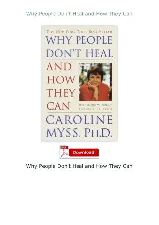 Ebook❤(download)⚡ Why People Don't Heal and How They Can