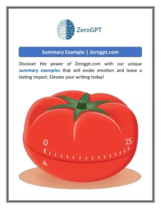 Summary Example  Zerogpt.com