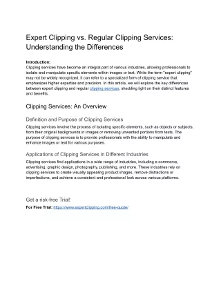 Expert Clipping vs Regular Clipping Services