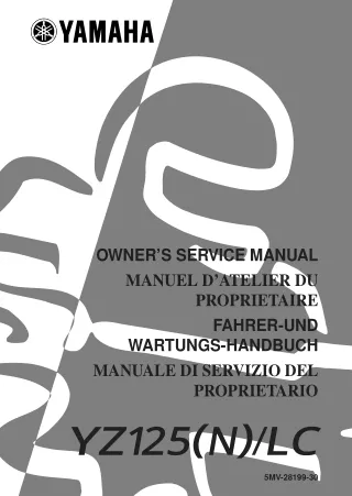 2001 Yamaha YZ125(N)LC Service Repair Manual