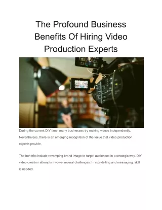 Short form video marketing