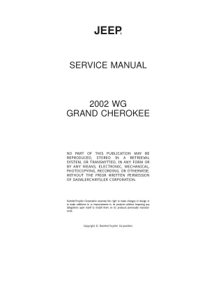 2002 Jeep Grand Cherokee Service Repair Manual