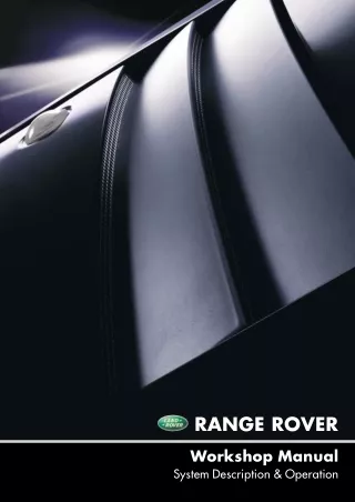 2002 Range Rover L322 (LRL0424ENG) Service Repair Manual