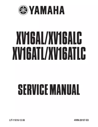 2002 Yamaha XV1600AAC Road Star Service Repair Manual