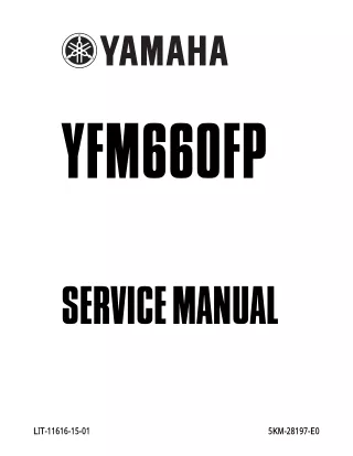 2002 Yamaha YFM660 Grizzly 4X4 Automatic Service Repair Manual