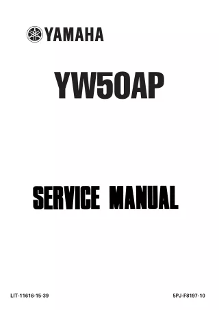 2002 Yamaha YW50P Zuma Service Repair Manual