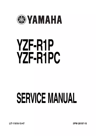 2002 Yamaha YZF1000R R1PPC Service Repair Manual