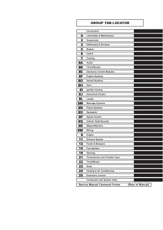 2003 Dodge Dakota Service Repair Manual