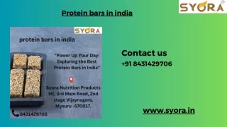 protein bars in india ppt