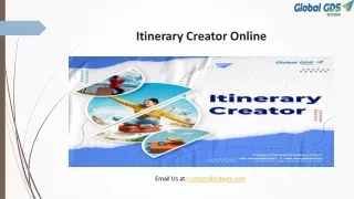 Itinerary Creator Online