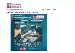 SAP SuccessFactors Online Training