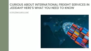Curious About International Freight Services In Jeddah Here’s What You Need To Know