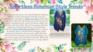 Effortless Bohemian Style Trends