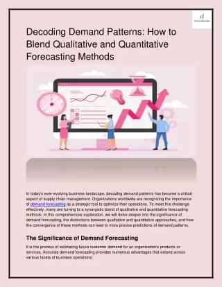 Decoding Demand Patterns_ thouSense's Approach to Blending Qualitative and Quantitative Forecasting Methods