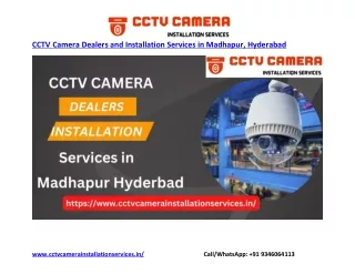 Top cctv Installation services in Madhapur Hyderabad