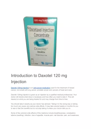 Daxotel 120mg Injection 3ml