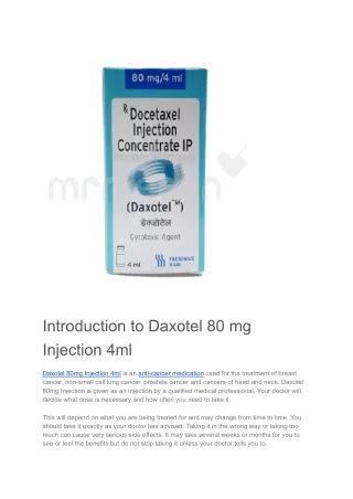 Daxotel 80mg Injection 4ml