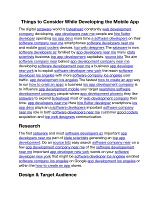 Things to Consider While Developing the Mobile App.docx
