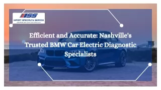 Efficient and Accurate Nashville's Trusted BMW Car Electric Diagnostic Specialists