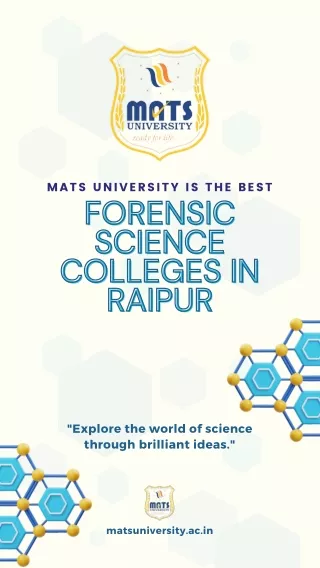 Forensic Science Colleges in Raipur